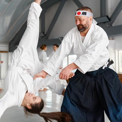 Japanese Samurai Headband - Motivational Sweat-Wicking Hair Wrap