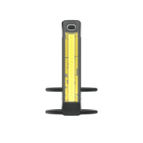 Knog Plus Front Bike Light - COB LED Bicycle Light - Bike Headlight Mounts on Handlebars, Front Forks, Helmet or Clips on Clothing - USB Rechargeable, Waterproof, Ultralight Cycling Safety Light,Black