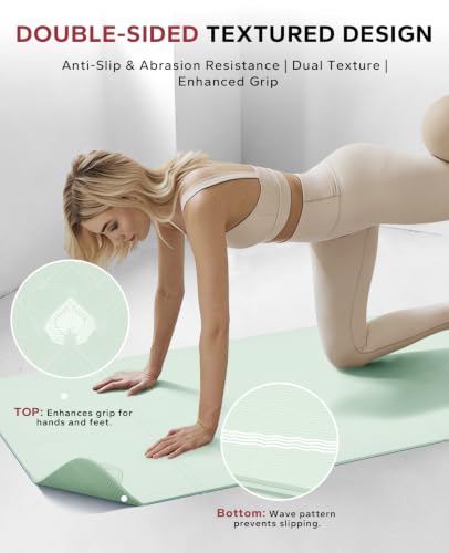 Foldable Non-Slip Yoga Mat - 72"x24" - Green, Eco-Friendly TPE