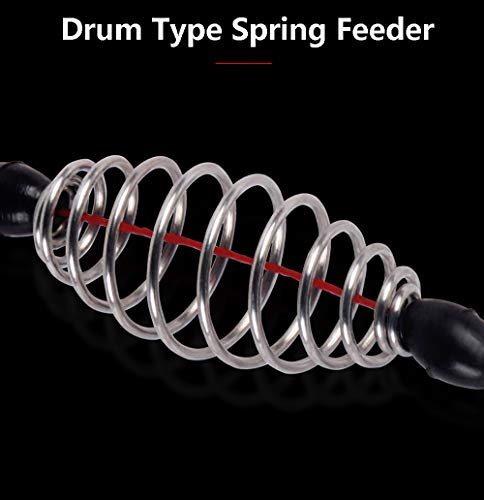 Dyxssm 15# Carp Fishing Hooks with Spring Feeder – Pack of 4, Anti-Tangle Design