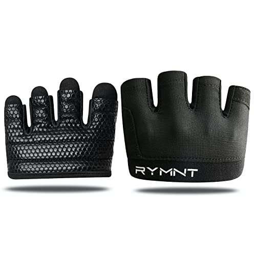 Minimal Micro Fingerless Workout Gloves - Black, Medium