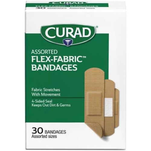 Flex-Fabric Adhesive Bandages - Assorted Sizes, 30 Count