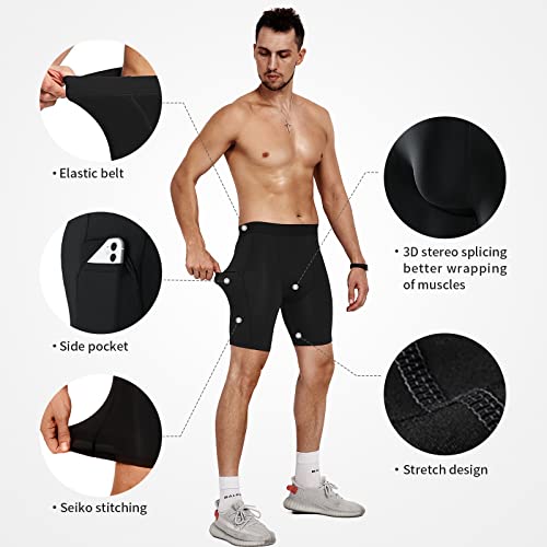Compression Shorts for Men - X-Large Black Athletic Baselayer