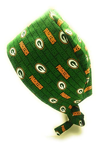 Sports Theme Scrub Hat - Handmade Cotton Tie Back Cap