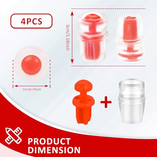 Silicone Bite Valve Replacement Nozzles - 4-Pack Red for Osprey Hydration Bladders