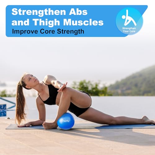 9-Inch Mini Exercise Ball for Pilates, Yoga, and Physical Therapy - Blue