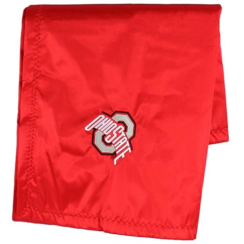 Ohio State Buckeyes Baby Blanket 28x28 Silky Soft Plush Snuggle Blanket, Comfy Feet