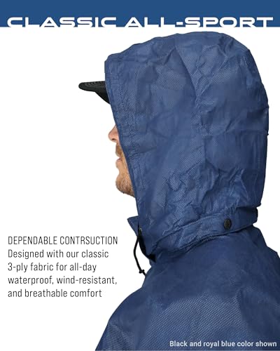 FROGG TOGGS Men’s All-Sport Waterproof Rain Suit Set, Stone/Black Large