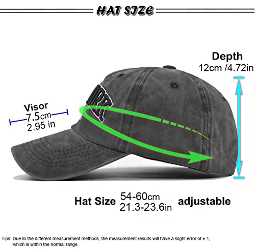 New York Distressed Baseball Hat - Black Adjustable Dad Cap