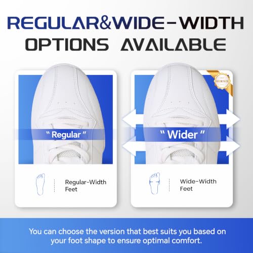 ZVC Girls White Cheer Shoes - Youth & Women Cheerleading Sneakers 8.5