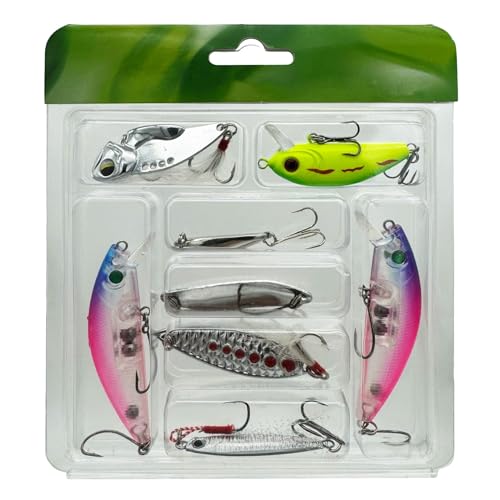 Fishing Lure Kit - 3D Simulation Crank Baits for Fresh & Salt Water