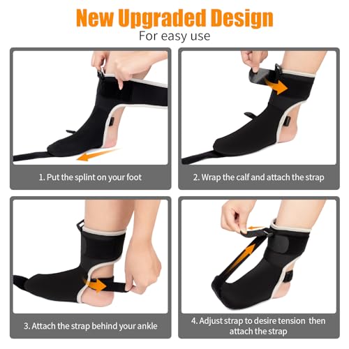 Black Small Plantar Fasciitis Night Sock with Arch Support - Pain Relief for Women & Men