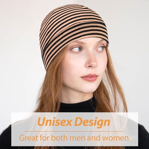 Multicolor Cotton Skull Caps - 3 Pcs Beanie Sleeping Hats