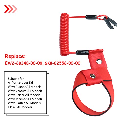 Universal Kill Switch Lanyard for Yamaha Jet Ski - Red