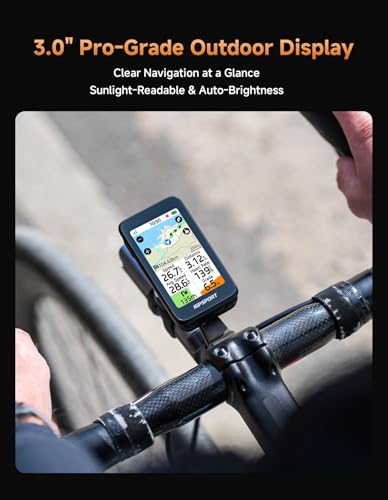 BiNavi Air GPS Bike Computer - 3.0'' Touchscreen Navigation