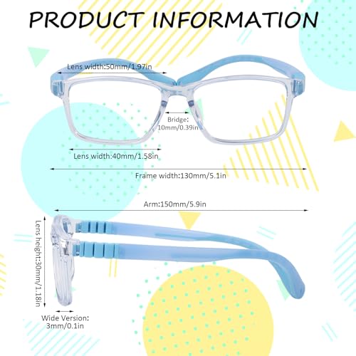 Unbreakable Kids Glasses - TR90 Frame, 180° Ultra-Flexible