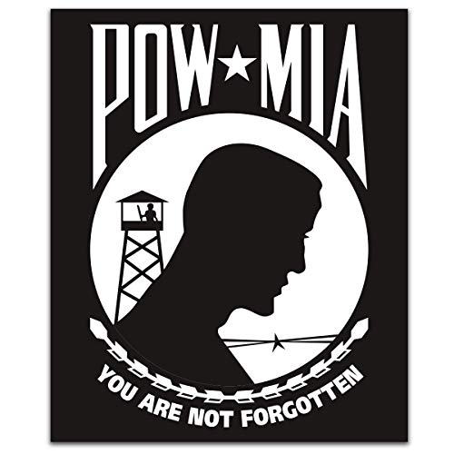 POW MIA You Are Not Forgotten Vinyl Decal Sticker - 2-Pack