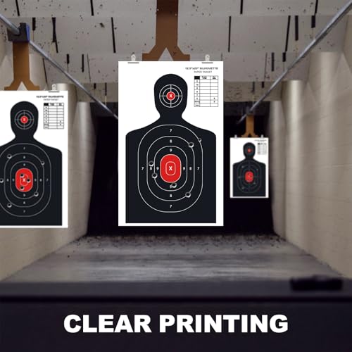 10-Pack Human Silhouette Paper Shooting Targets, 14 x 22 Inch Range Targets