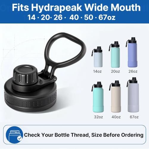 Spout Replacement Lid for Hydrapeak Wide Mouth Bottles - 1 Pack