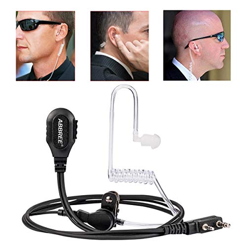 Walkie Talkies Earpiece with Mic - 2 Pack Air Acoustic Tube
