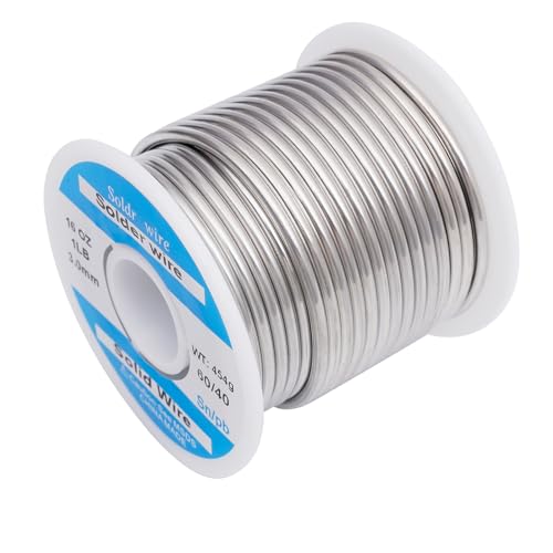 60/40 3mm Solder Wire Solid Core 454g/1LB for Stained Glass