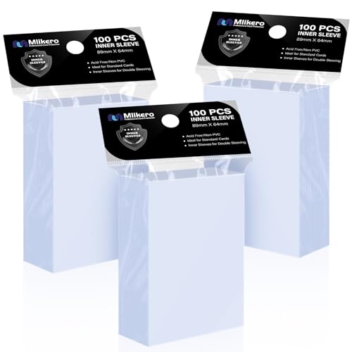 300 Pack Clear Perfect Fit Inner Sleeves for Double-Sleeving