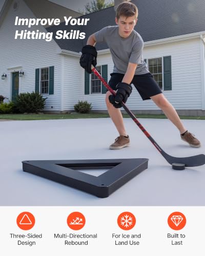 Triangle Hockey Passer - Heavy-Duty Multi-Angle Rebounder for Training