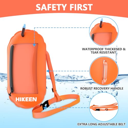 Swim Buoy with Waterproof Touchscreen - Orange Safety Float