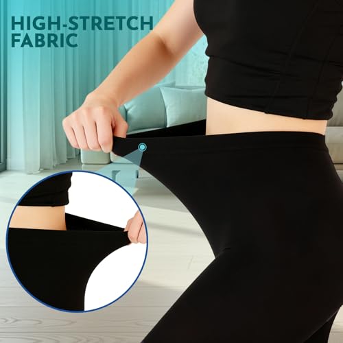 Koeosso X-Large Compression Leggings Medical Pantyhose Stockings for Women – Black