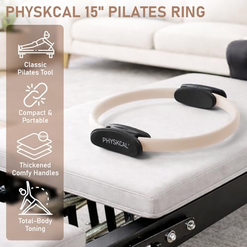 15-Inch Pilates Ring with Padded Handles for Full-Body Toning