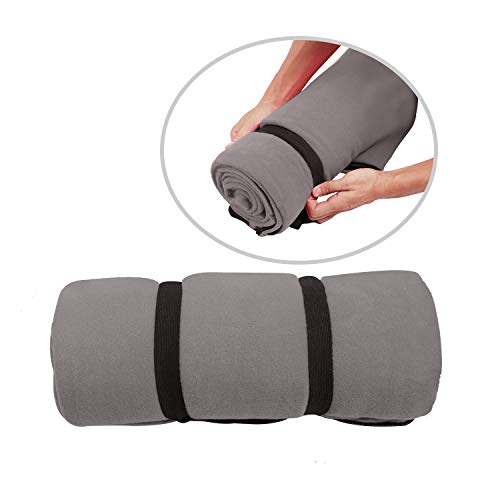 REDCAMP Grey Fleece Sleeping Bag Liner for Adults - Double Size, Camping & Hiking