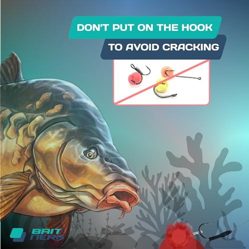Bait Nerd 16mm Strawberry Soluble Carp Fishing Boilies - 30 Pieces