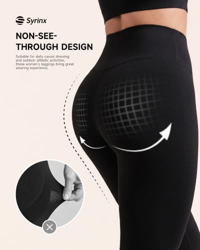 3-Pack High-Waisted Leggings for Women with Pockets - Large/X-Large, 26 Inch