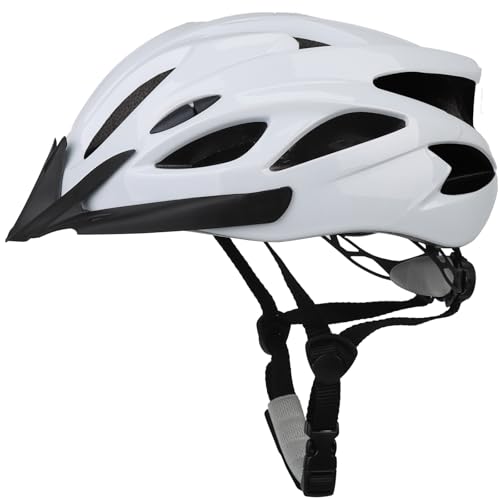 Lightweight Adjustable Cycling Helmet for Adults - White