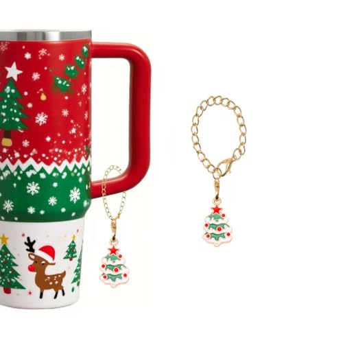 5PCS Christmas Accessories for Stanley Cup Tumbler - Keychain Charms
