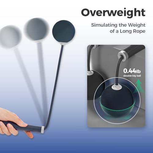 KEEP Dark Night Blue 2-in-1 Weighted Jump Rope with Cordless & Adjustable Rope for Home Gym