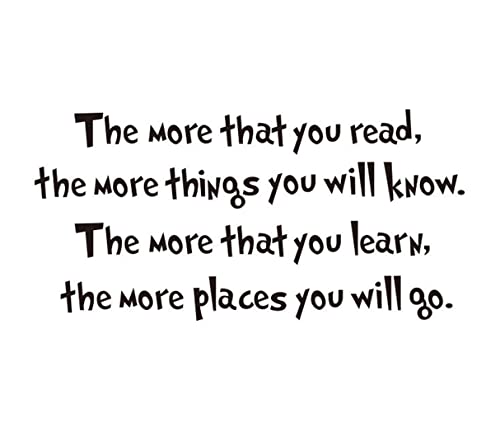 Inspirational Wall Quote Decal - The More That You Read