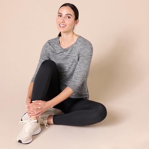 Women's Quick Dry Lightweight Long-Sleeve T-Shirt - Black Heather, Small