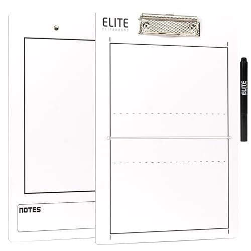 Volleyball Coaching Clipboard - Double-Sided Dry Erase Whiteboard