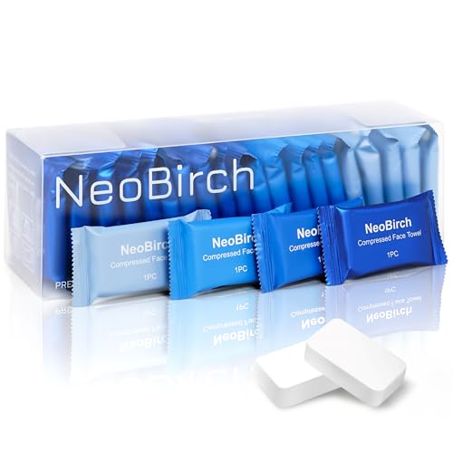 40 Pcs Disposable Compressed Face Towels - Travel Washcloths