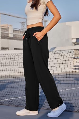JEKAOYI Women's Black Athletic Hiking Pants - Lightweight, Quick Dry, Water-Resistant Cargo with Zipper Pockets, Small