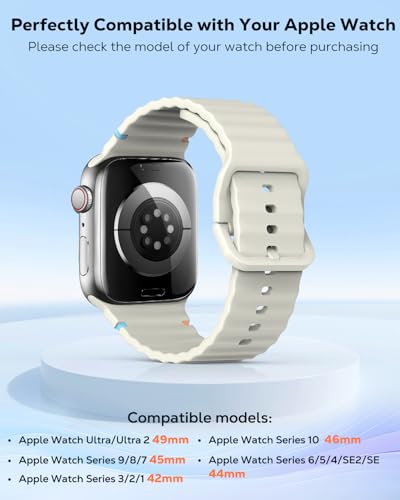 Breathable Sport Watch Bands for 42mm-49mm Smartwatches - 2 Pack