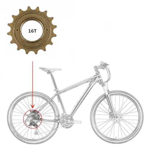 16T Single Speed Bike Freewheel - Durable Steel Bicycle Drivetrain Part