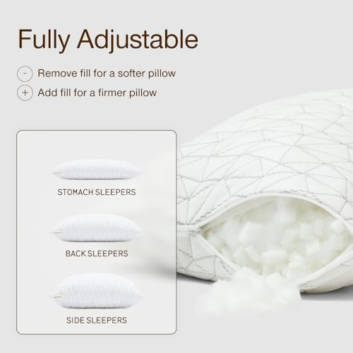 Travel Pillow - Adjustable, Medium-Firm Memory Foam with Washable Cover - Coop Home Goods Pillow (Small, 19x13) - Variation of THIS listing