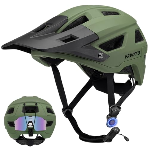 Lightweight Mountain Bike Helmet for Adults - Dark Green, L (59-61 cm)