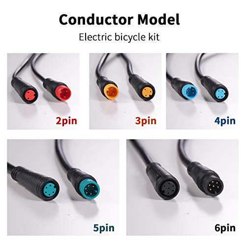 50cm 4-Pin Waterproof Extension Cable for Electric Bicycles