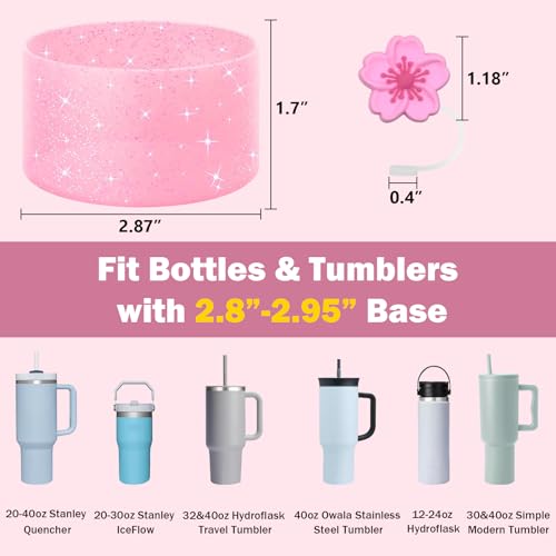 Glitter Bling Silicone Boot for Stanley Cup - Pink