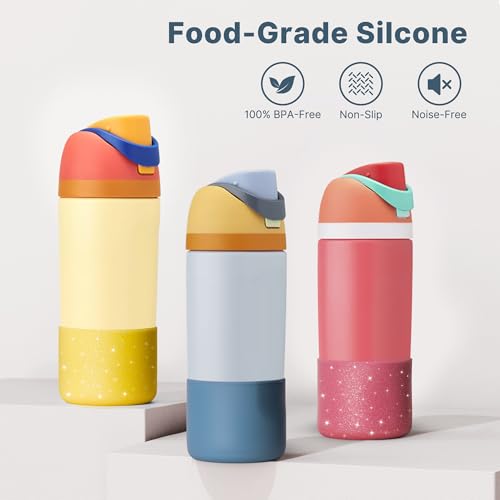 Silicone Protective Boot for Owala 16 oz & 14 oz Water Bottles - Denim Blue