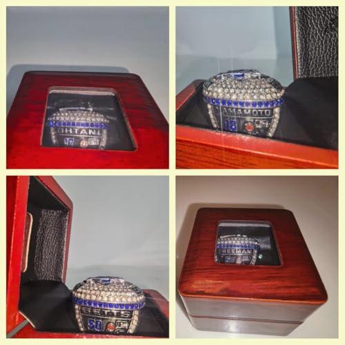 Baseball Championship Ring Replica - Silver Plated Display - 5#Freeman