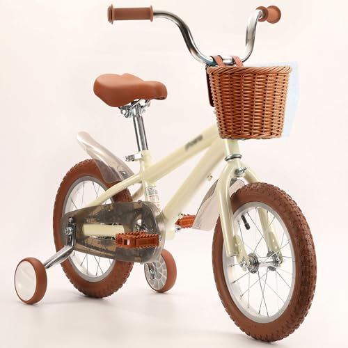 Kids Bicycle Basket - Woven Wicker Handlebar Basket - Brown